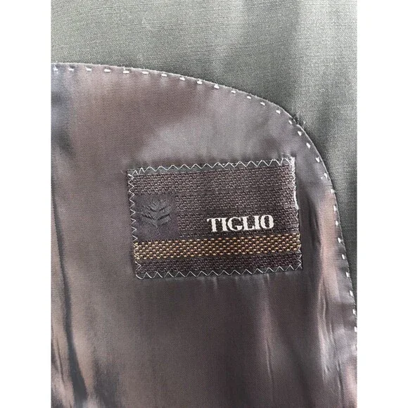 Tiglio Mens Forrest Green Super 140s Blazer 42S Made In Italy MSRP $1395